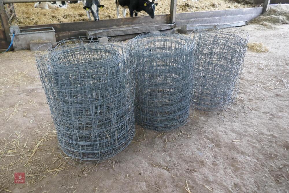 3 PART ROLLS OF STOCK FENCING WIRE