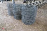 3 PART ROLLS OF STOCK FENCING WIRE - 5