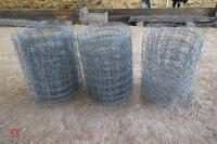 3 PART ROLLS OF STOCK FENCING WIRE - 8