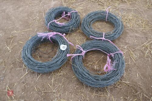 4 PART ROLLS OF BARBED WIRE