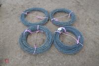 4 PART ROLLS OF BARBED WIRE - 3