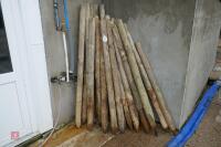 22 WOODEN FENCE POSTS