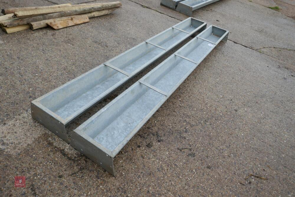 2 IAE 9' GALV GROUND TROUGHS