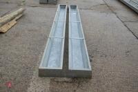 2 IAE 9' GALV GROUND TROUGHS - 2