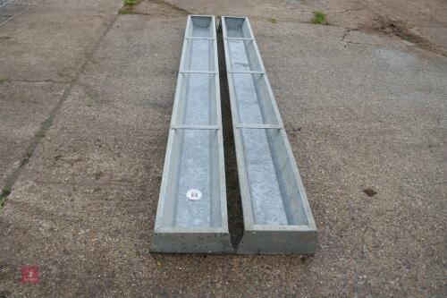 2 IAE 9' GALV GROUND TROUGHS