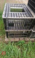 3 LARGE CHICKEN CRATES - 2