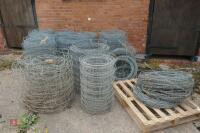 10 ROLLS OF STOCK WIRE AND BARBED - 6