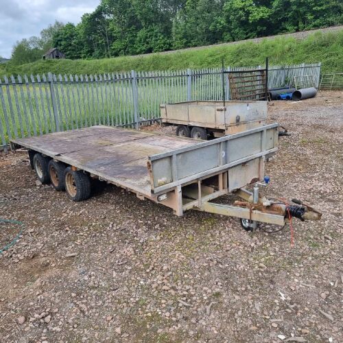 16' FLAT BED TRI-AXLE TRAILER