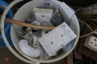2 BUCKETS & BOX OF ELECTRIC FITTING ETC - 3