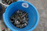 4 BUCKETS OF COPPER WATER FITTINGS ETC - 2