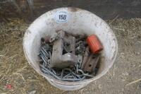 BUCKET OF NAILS & TOWING PIN HITCH