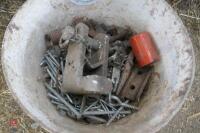 BUCKET OF NAILS & TOWING PIN HITCH - 2