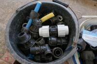 2 X BUCKETS OF PLASTIC WATER FITTINGS - 3
