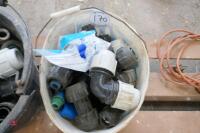 2 X BUCKETS OF PLASTIC WATER FITTINGS - 4
