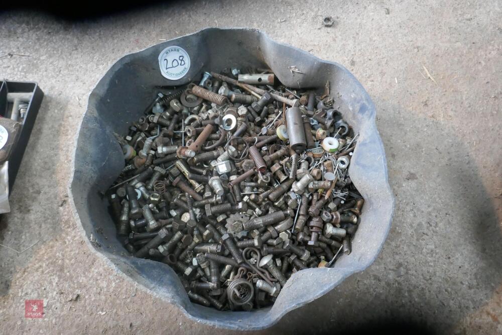 TUB OF NUTS/BOLTS ETC