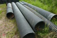 7 LENGTHS OF CORRUGATED LAND DRAIN PIPES