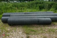 7 LENGTHS OF CORRUGATED LAND DRAIN PIPES - 3