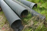 7 LENGTHS OF CORRUGATED LAND DRAIN PIPES - 7