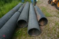 7 LENGTHS OF CORRUGATED LAND DRAIN PIPES - 8