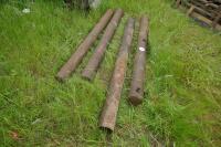 4 X ROUND METAL GATE POSTS