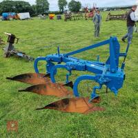 RANSOME 3 FURROW PLOUGH First mounted plough made - 1959/1962 - Been in shed for last 20 years - 4