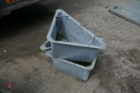 3 GALV CORNER FEED TROUGHS - 4