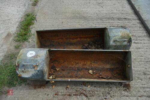 2 GALV TIPPING WATER TROUGHS
