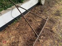 LARGE WOODEN HAY RAKE