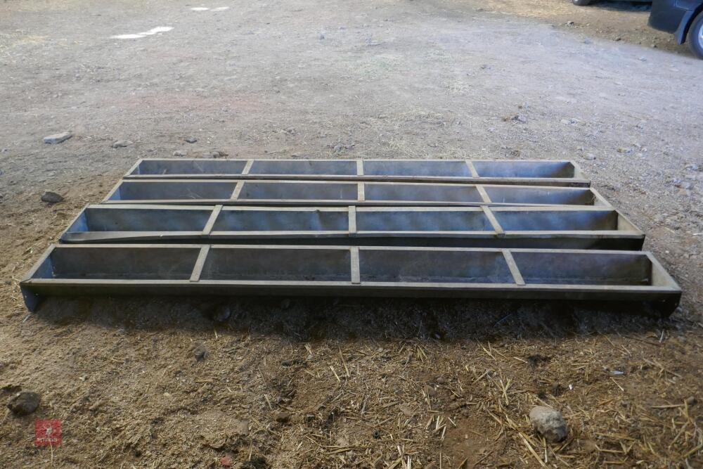 4 X 9' GALV FEED TROUGHS