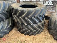 PAIR OF BKT AGRIMAX RT657 TYRES