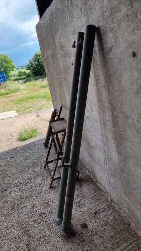 2 GALVANISED GATE POSTS