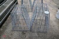 4 HOOK OVER METAL SHEEP HAY FEEDERS - 3