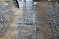 4 HOOK OVER METAL SHEEP HAY FEEDERS - 4