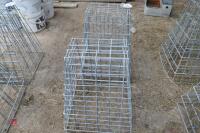 4 HOOK OVER METAL SHEEP HAY FEEDERS - 4