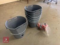 5 CALF FEEDER BUCKETS WITH TEATS - 6