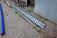 6 LENGTHS OF 10' STEEL RUNNERS/CLAMPS