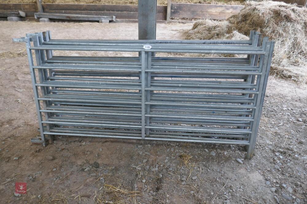 10 6' GALVANISED SHEEP HURDLES