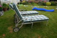 2 METAL FLAME MATCHING SUN LOUNGERS - 8