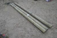 3 8' LONG WOODEN POLES - 3