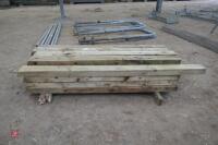 23 6' LONG (5" X 3") WOODEN POSTS - 4