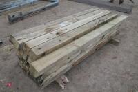 23 6' LONG (5" X 3") WOODEN POSTS - 5