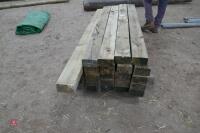 23 6' LONG (5" X 3") WOODEN POSTS - 8