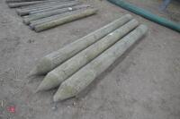 3 8' WOODEN GATE POSTS