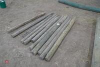 11 MIXED WOODEN FENCE STAKES - 3