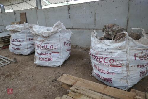 5 DUMPY BAGS OF LOGS ETC