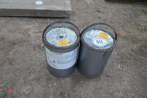 2 TUBS OF VANDYKE BROWN PAINT