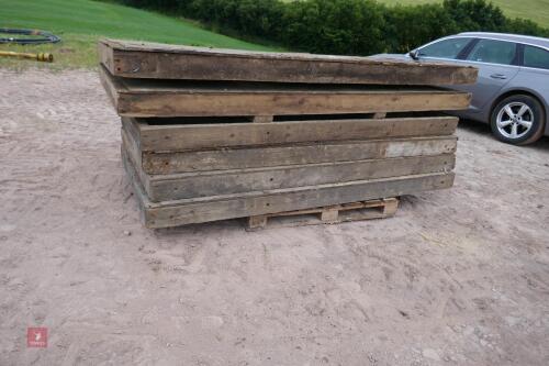6 WOODEN 8' 6" X 4" SILAGE SIDE BOARDS