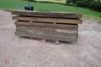 6 WOODEN 8' 6" X 4" SILAGE SIDE BOARDS - 2