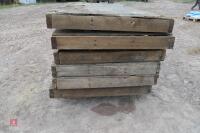 6 WOODEN 8' 6" X 4" SILAGE SIDE BOARDS - 3