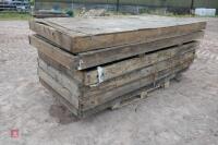 6 WOODEN 8' 6" X 4" SILAGE SIDE BOARDS - 4